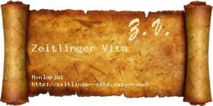 Zeitlinger Vita névjegykártya